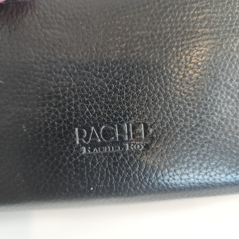Rachel Roy Black And Snake Skin Wristlet Purse - Picture 7 of 7
